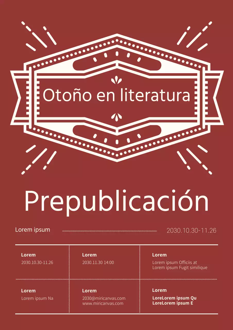 Un evento de grullas con un concepto retro otoñal en burdeos y blanco