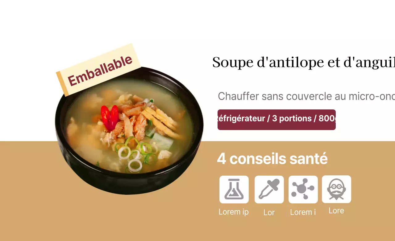 Soupe d'antilope et d'anguille