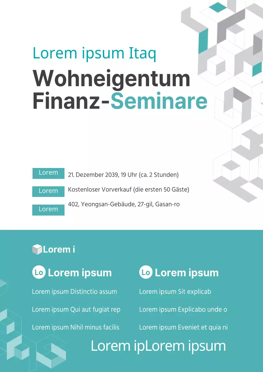 Seminar zur Finanzierung von Wohneigentum