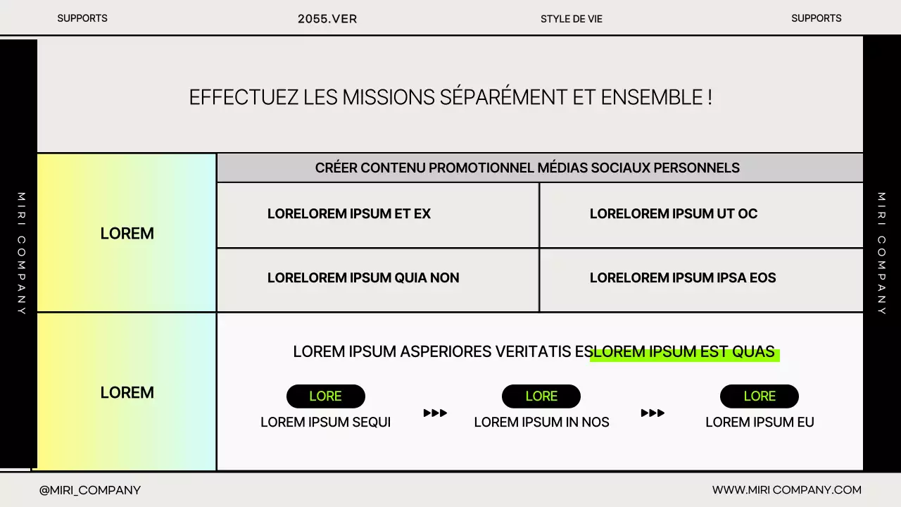 Présentation simple de Gradient pour le lancement de l'entreprise
