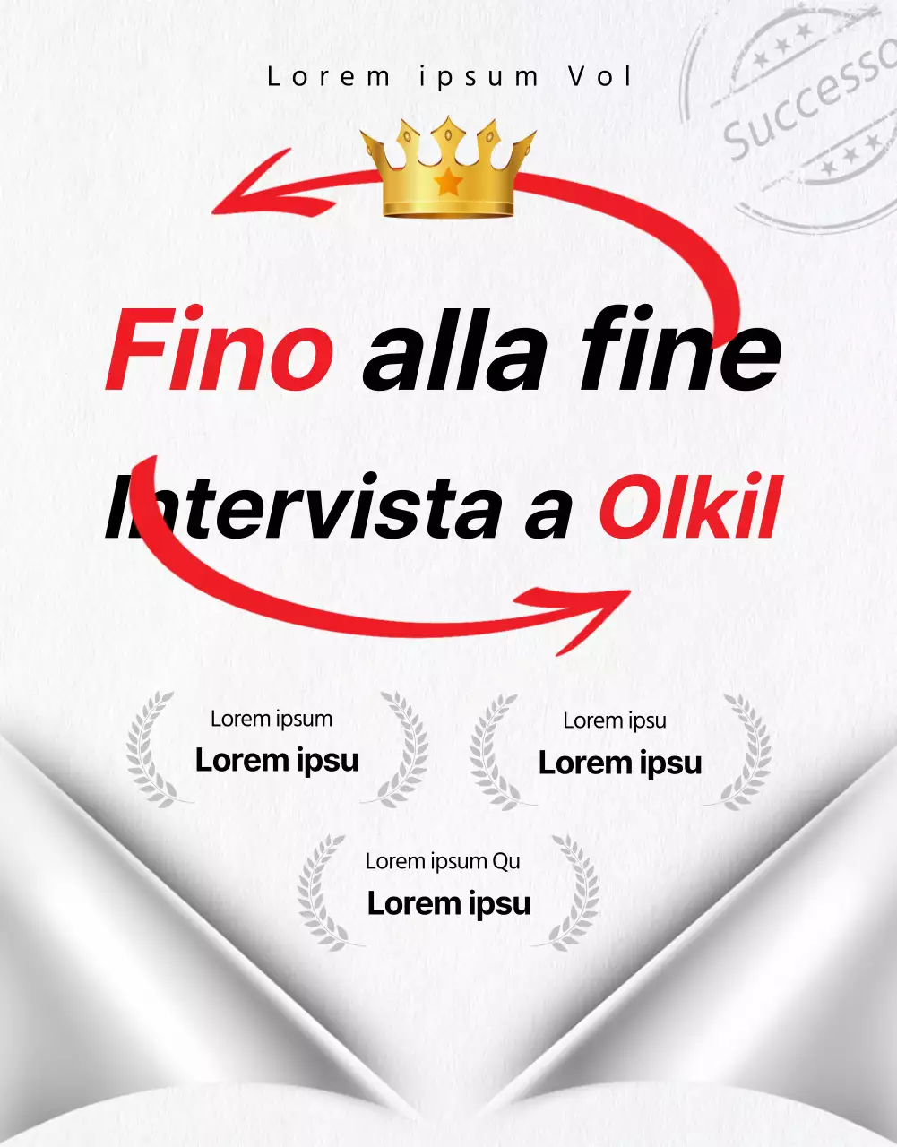 Una semplice descrizione del corso di intervista online in rosso e nero