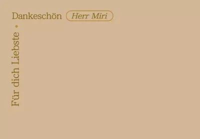 Ein einfaches, beigefarbenes, textbasiertes Design mit einem einfachen Konzept der Dankbarkeit