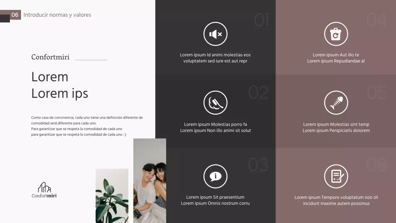 Tema de la oferta de mudanza en marrón y gris