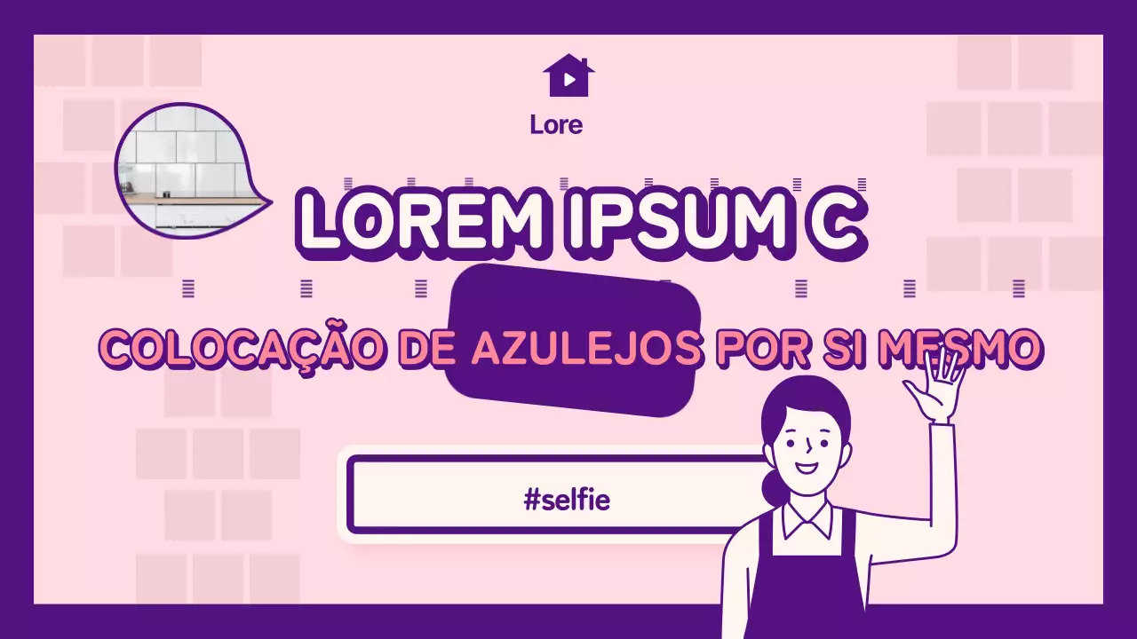 Azulejos de cozinha elegantes em tons de roxo e rosa para o interior de uma cozinha de construção própria