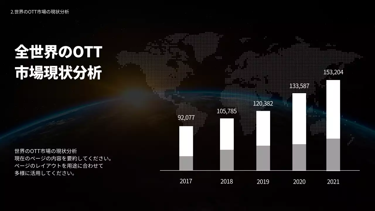 黒 モダン ストリーミング プレゼンテーション