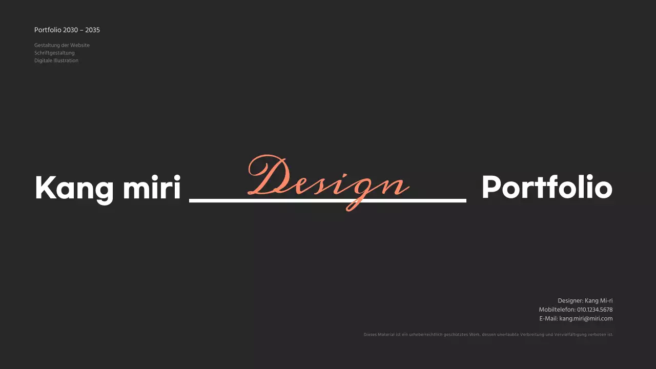 Einfaches Design-Portfolio