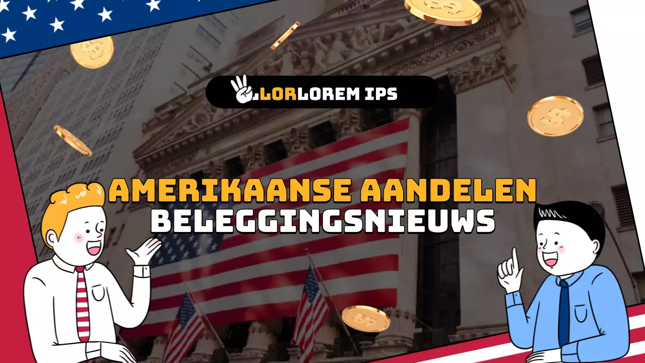 Kitscherige witte en gele beleggingsinformatie over Amerikaanse aandelen