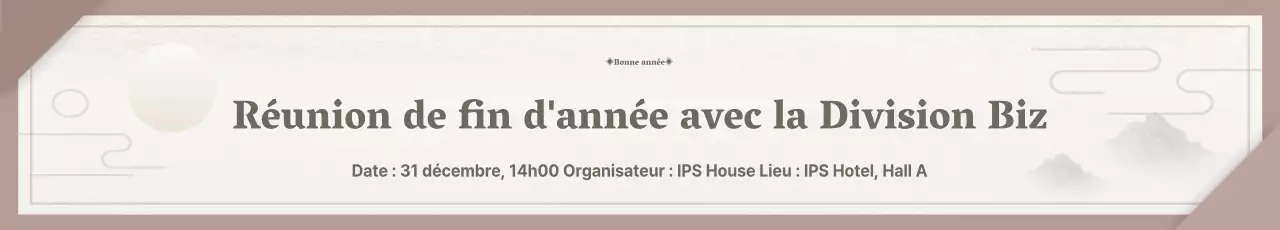 Réunions de fin d'année