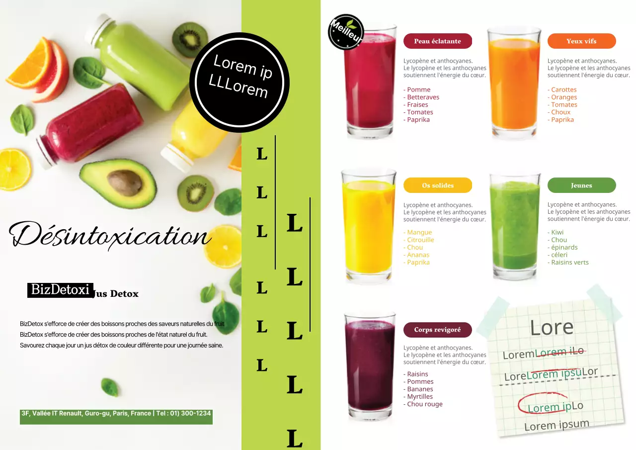 Jus de fruits détox