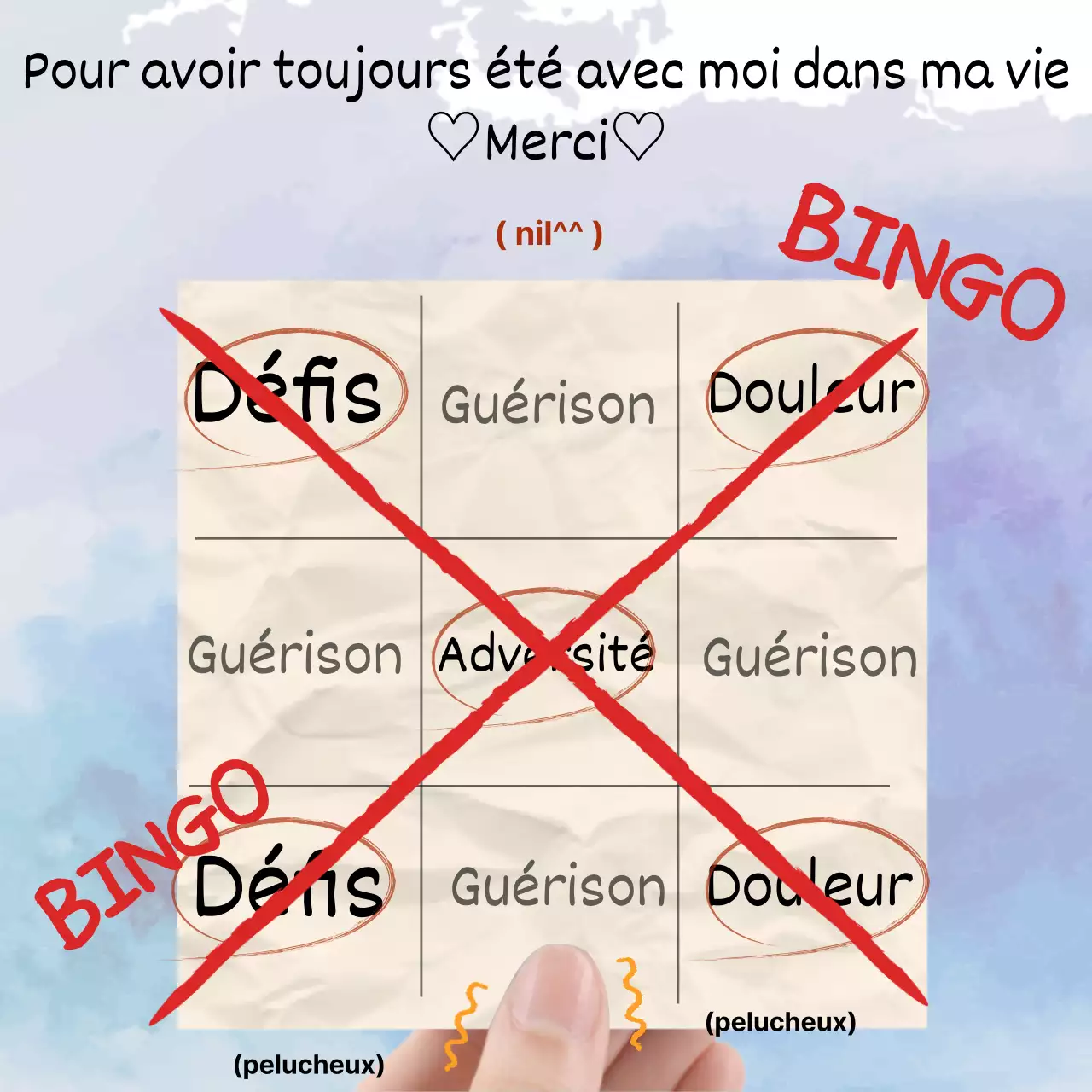 Trials and Tribulations, une version amusante du bingo sur papier jaune