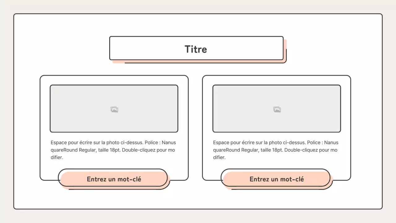 Éducatif avec des formes ponctuelles en rose et beige