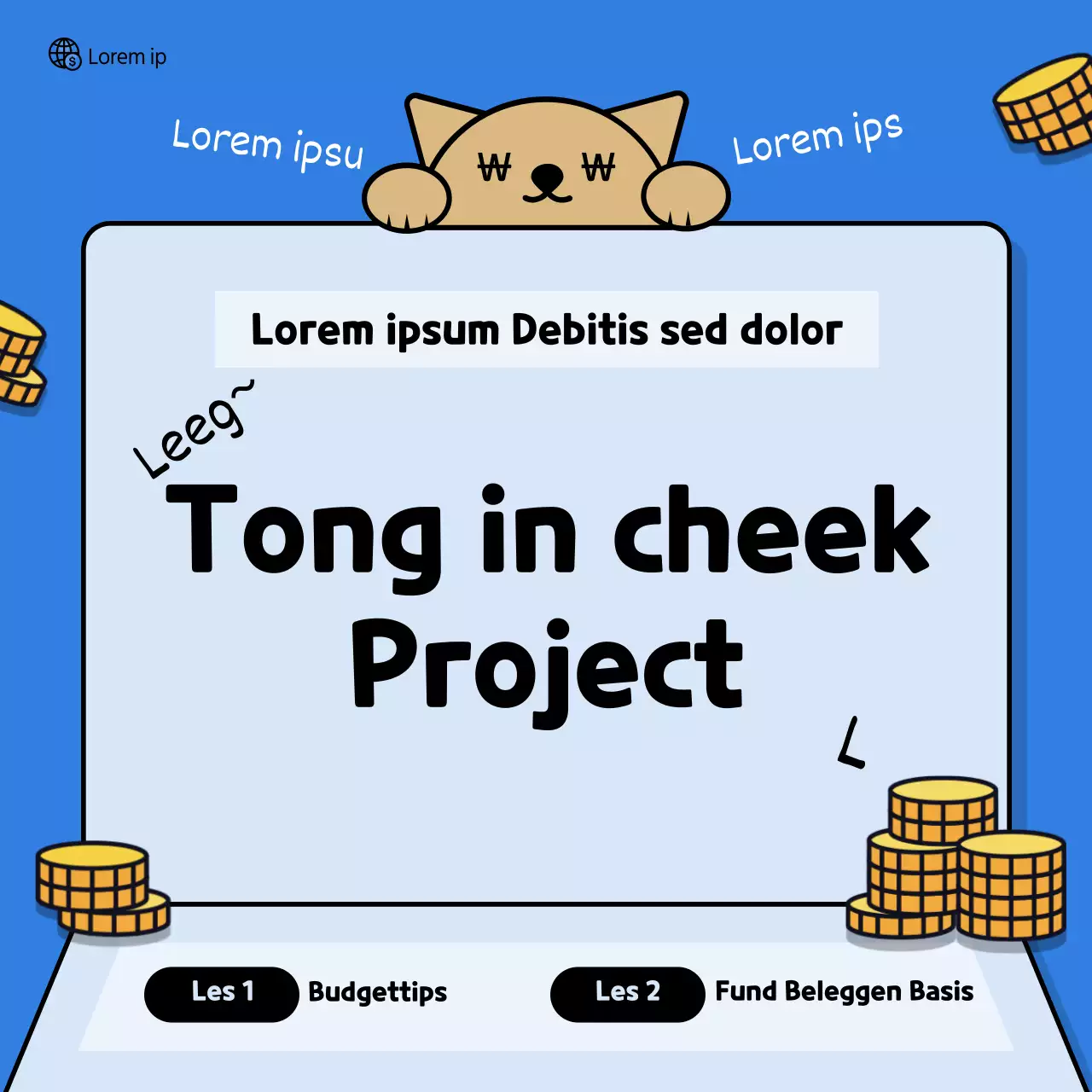 Blauw boekje illustratie Schattige tongue-in-cheek technologie