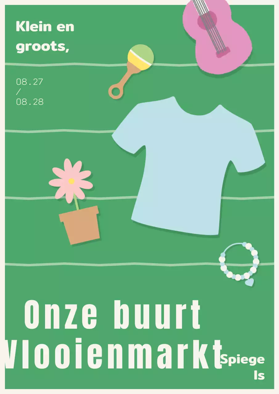 Een eenvoudige, geïllustreerde gids voor de groene en beige vlooienmarkt