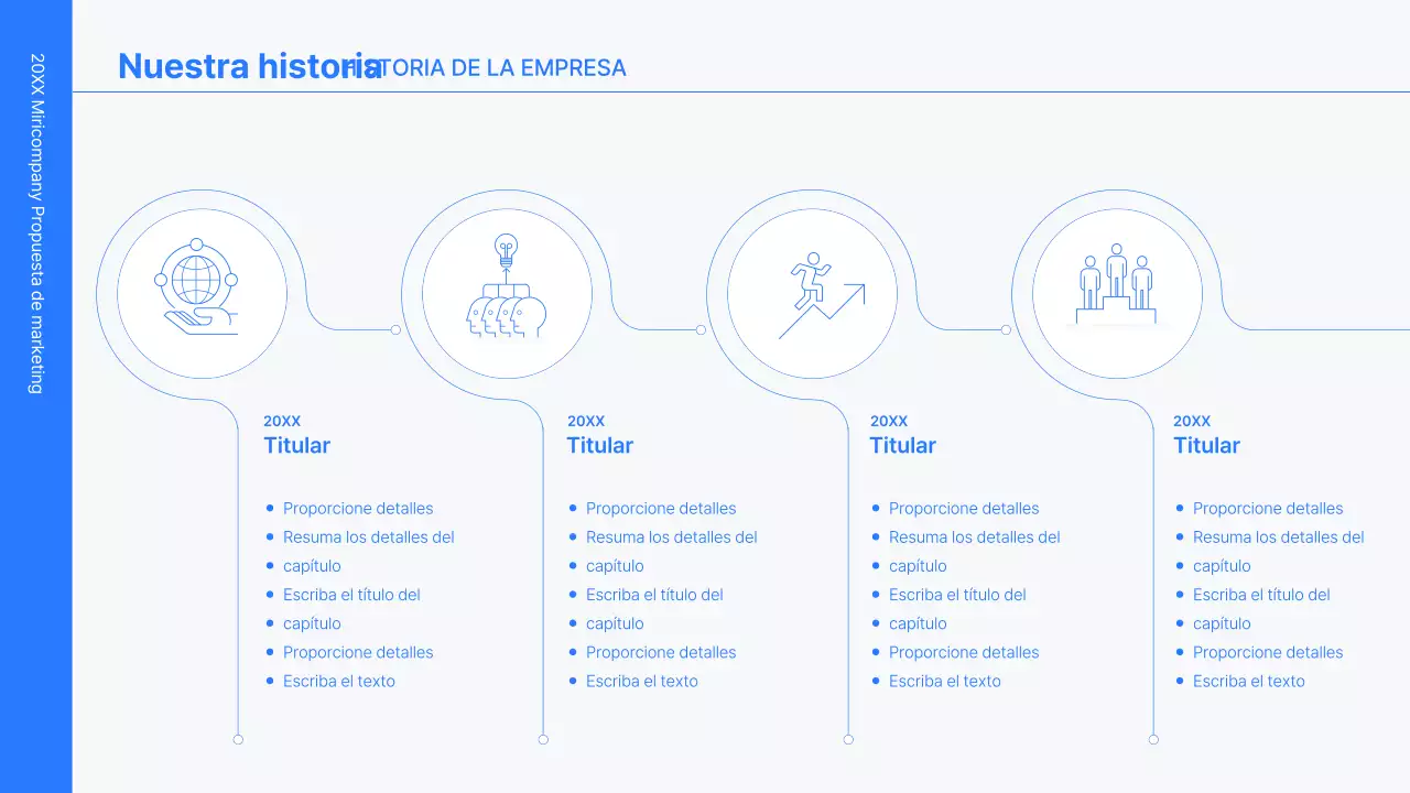 Kit de concepto empresarial con líneas azules, minimalistas y sencillas
