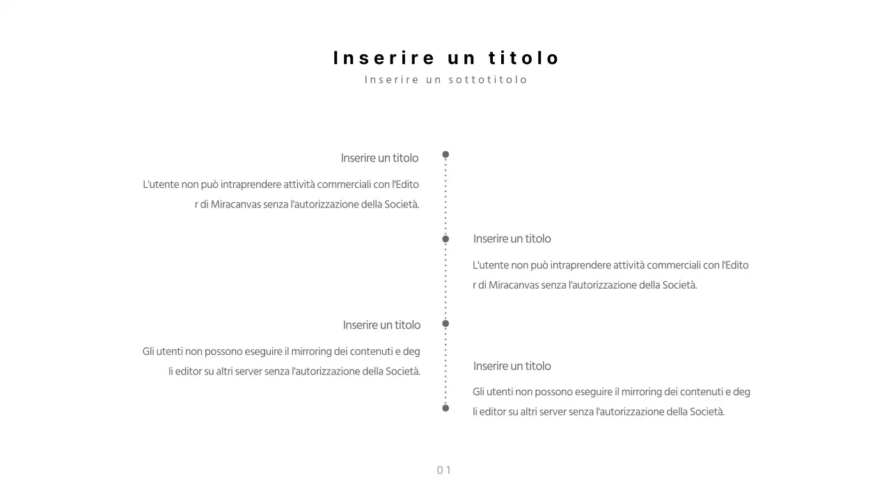 Linea temporale concettuale semplice in bianco