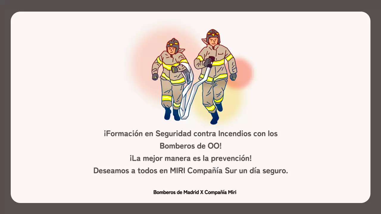 Formación en seguridad contra incendios con un concepto de explorador de archivos beige