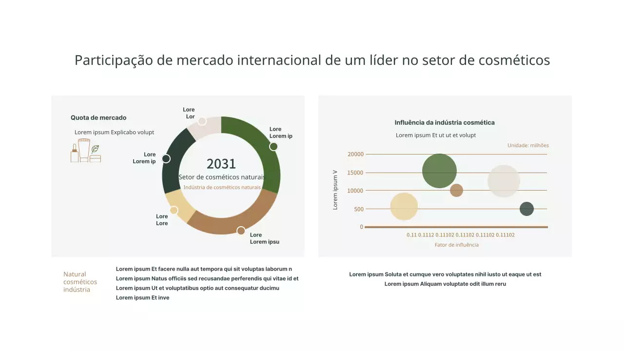 Um gráfico simples de pesquisa de preferências em castanho e verde