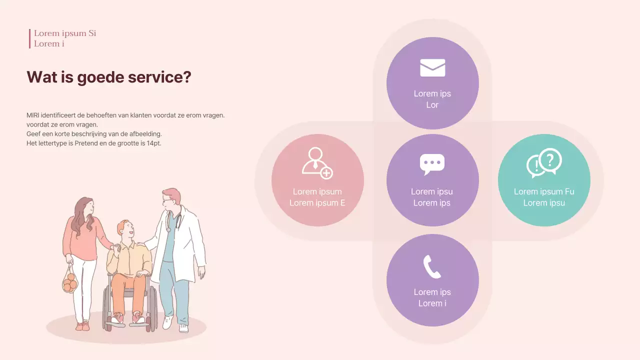 Trainingshandleiding ziekenhuis CS vriendelijkheid in roze pastelkleuren