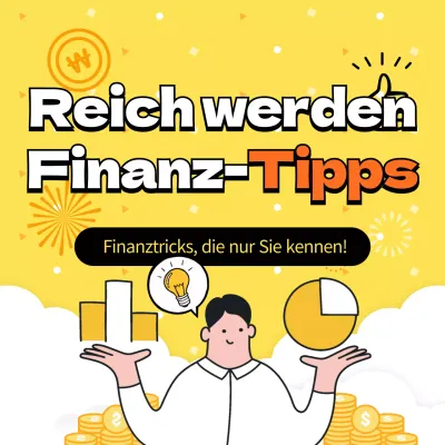 Finanztipps in gelbem Text hervorgehoben