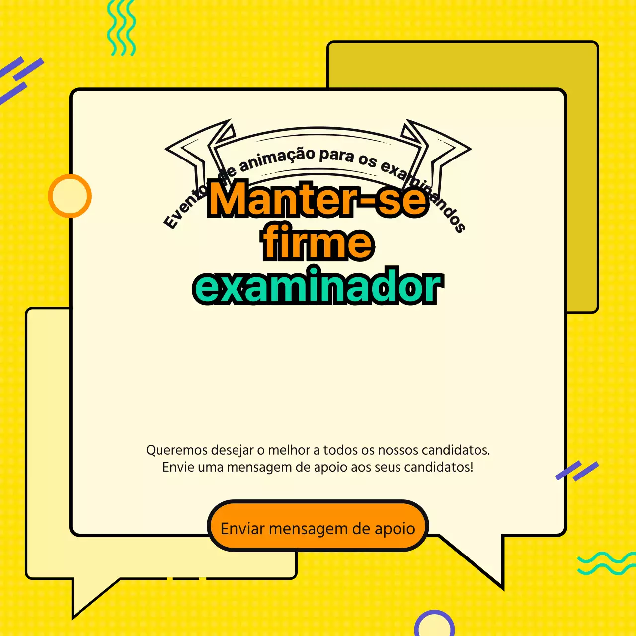 Eventos de apoio aos examinandos