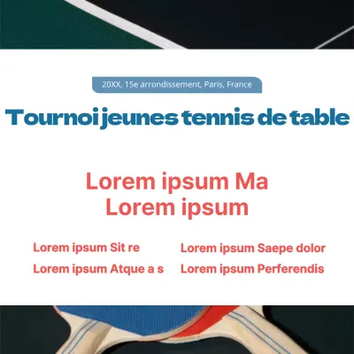 Tournoi de tennis de table pour les jeunes