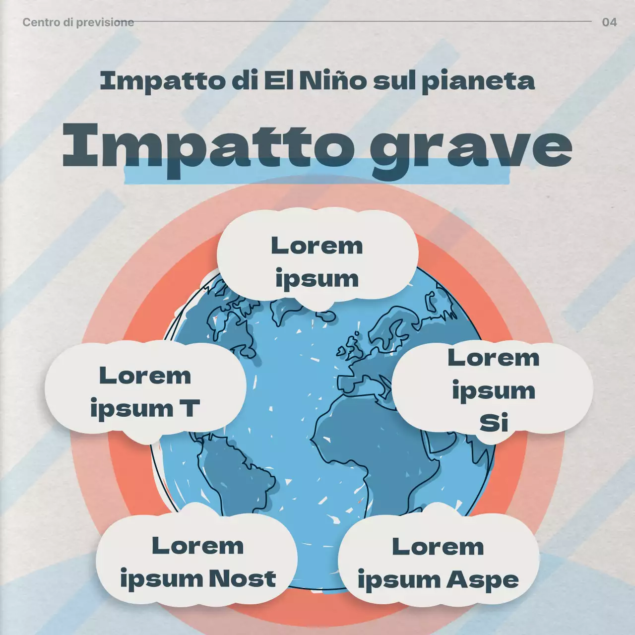 Osservazioni climatiche retrò in beige e azzurro