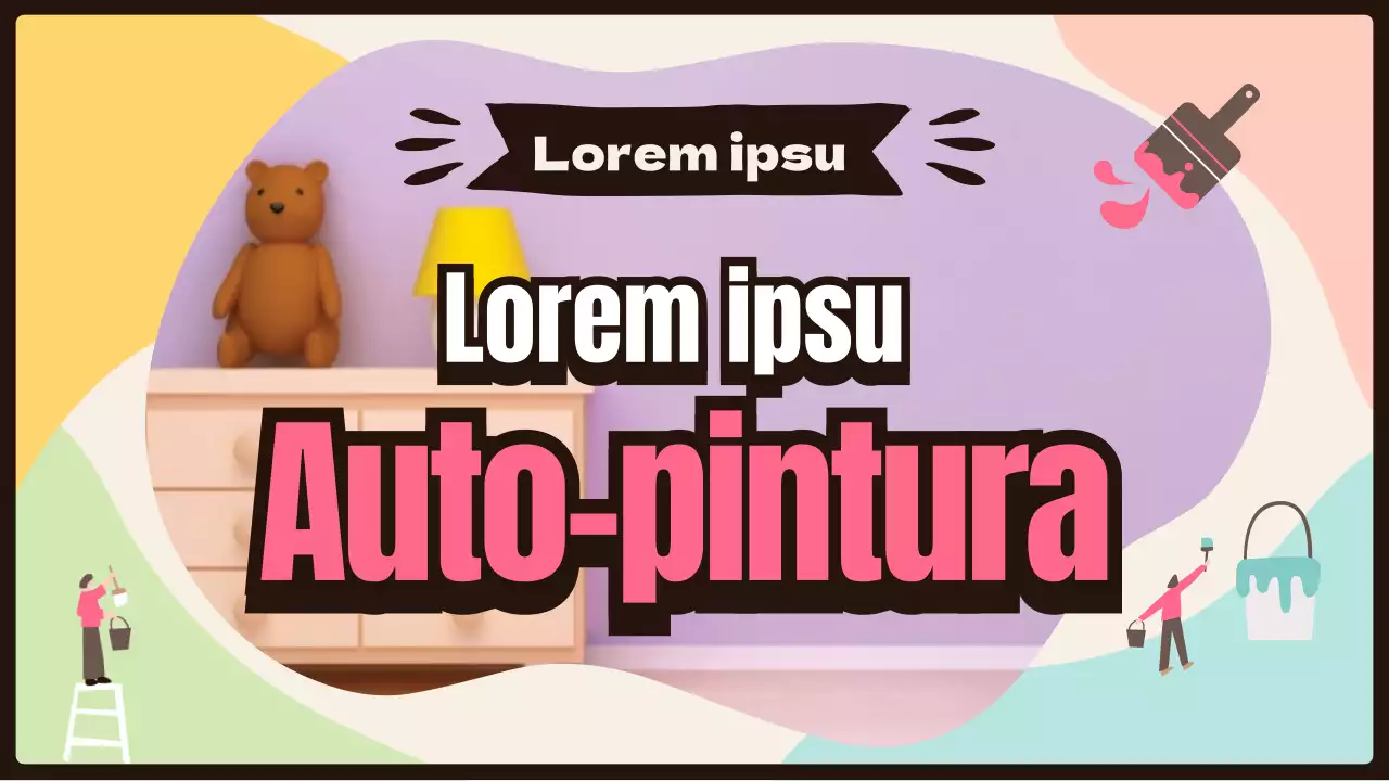 Auto-pintar um quarto de bebé colorido