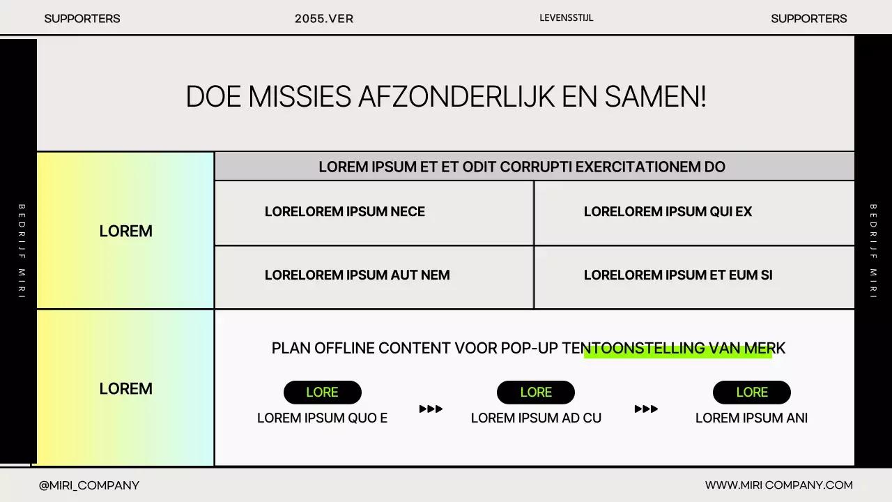 De eenvoudige bedrijfspresentatie van Gradient