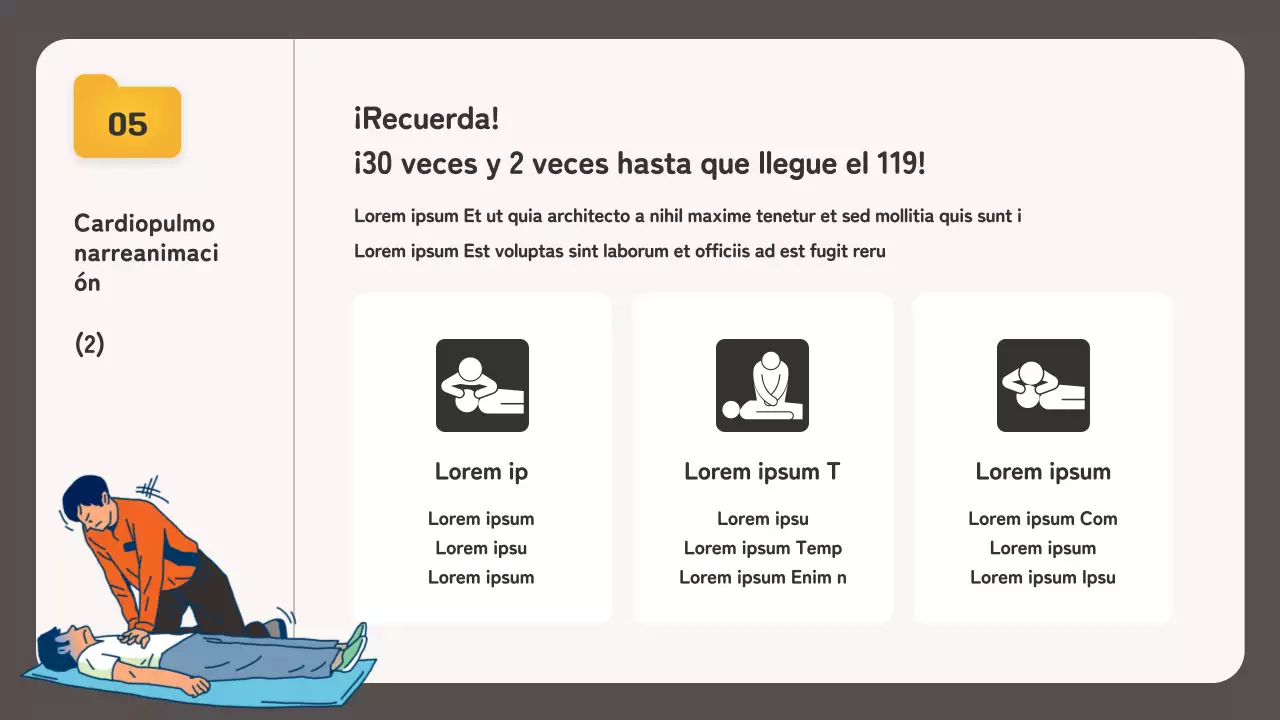 Formación en seguridad contra incendios con un concepto de explorador de archivos beige