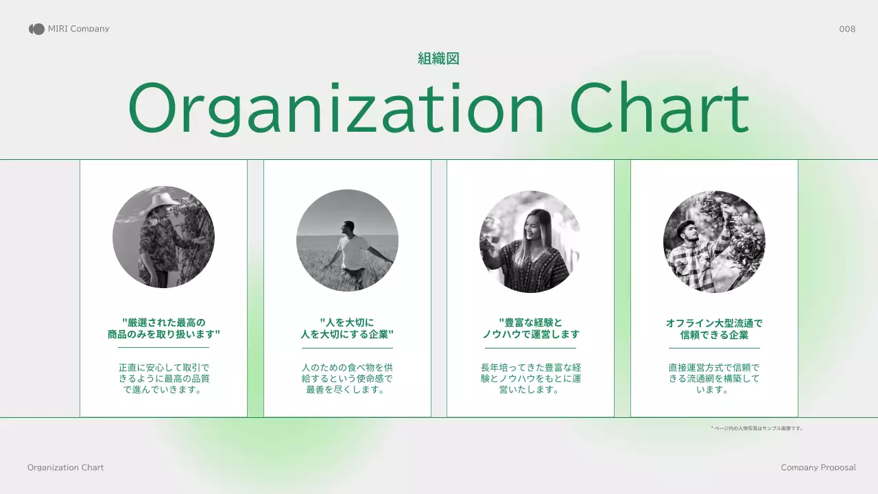 緑 モダン 会社案内 企画書 プレゼンテーション