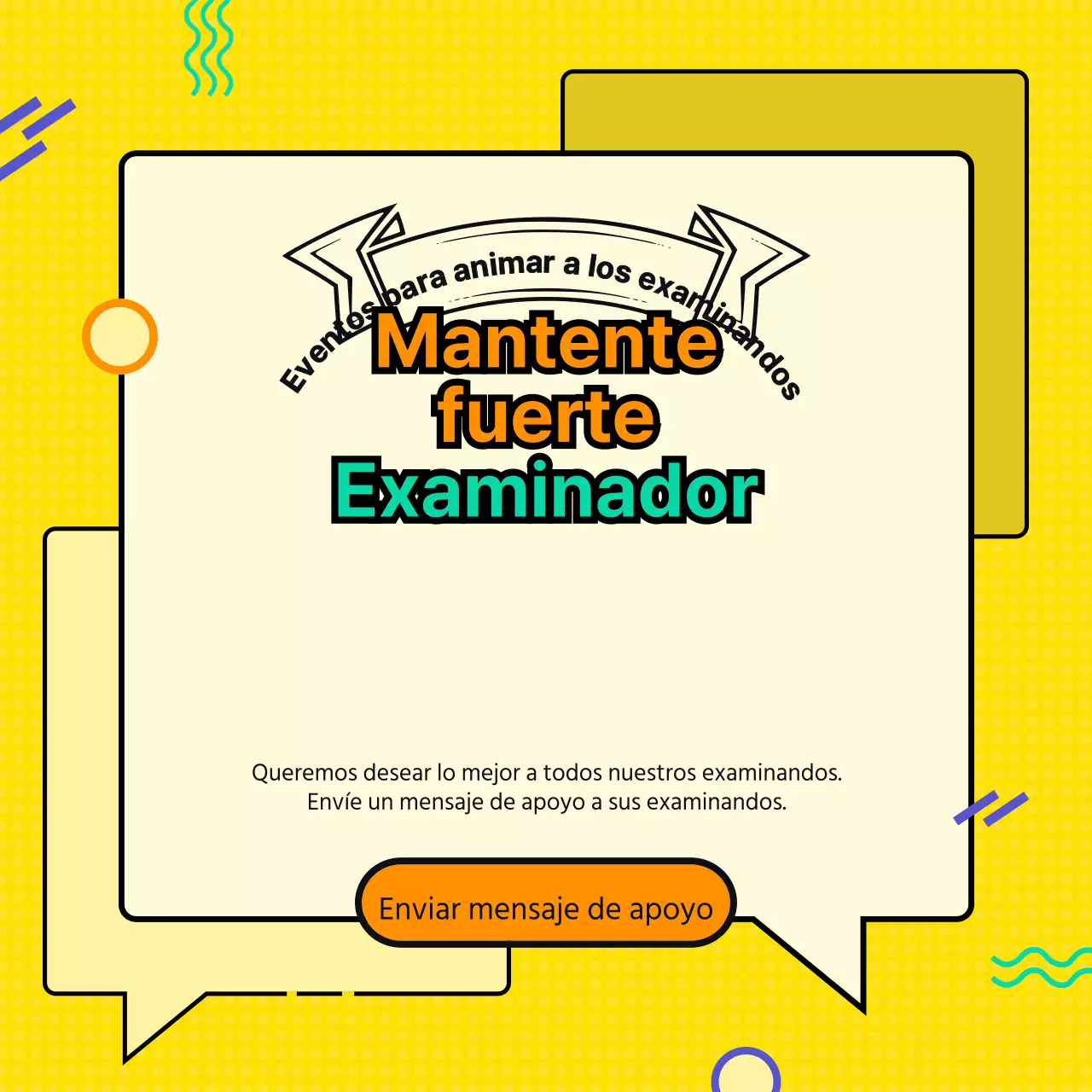 Actos de apoyo a los examinandos