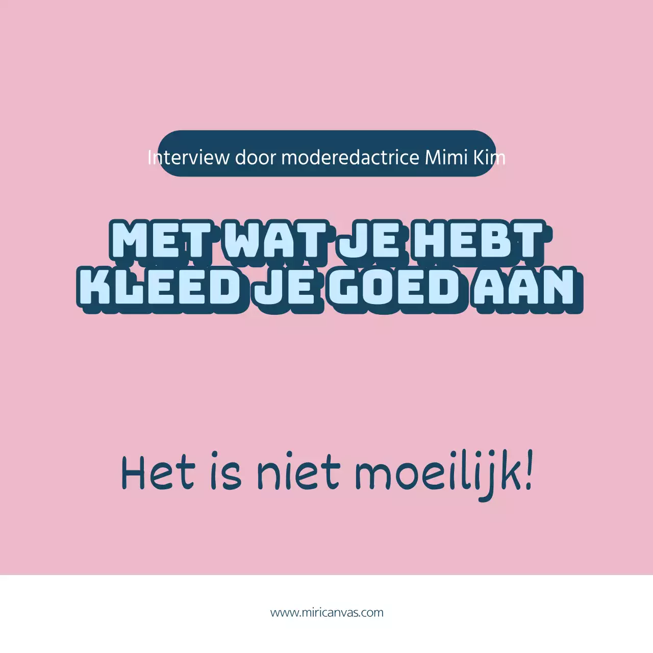 Wat trek je morgen aan?