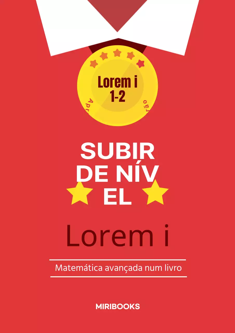 Livros de matemática simples em vermelho e amarelo