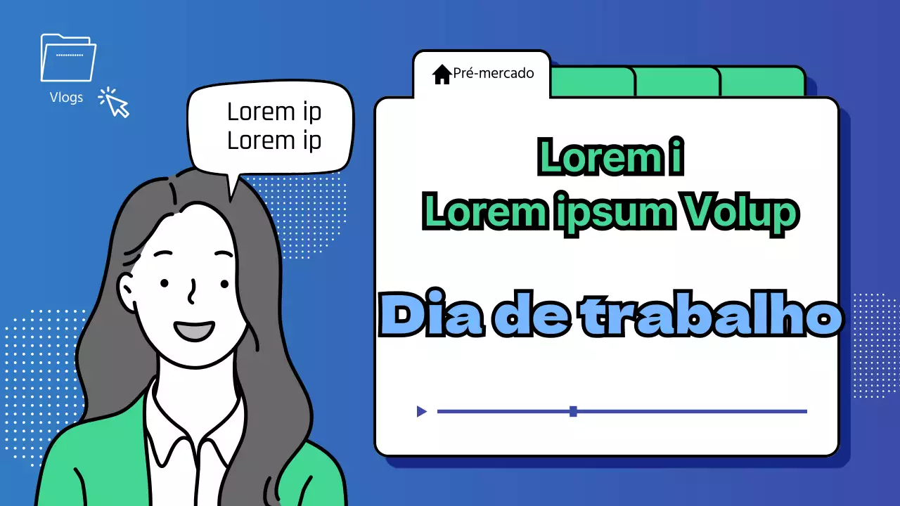 Vlog do local de trabalho do proprietário do produto em tons azuis calmantes