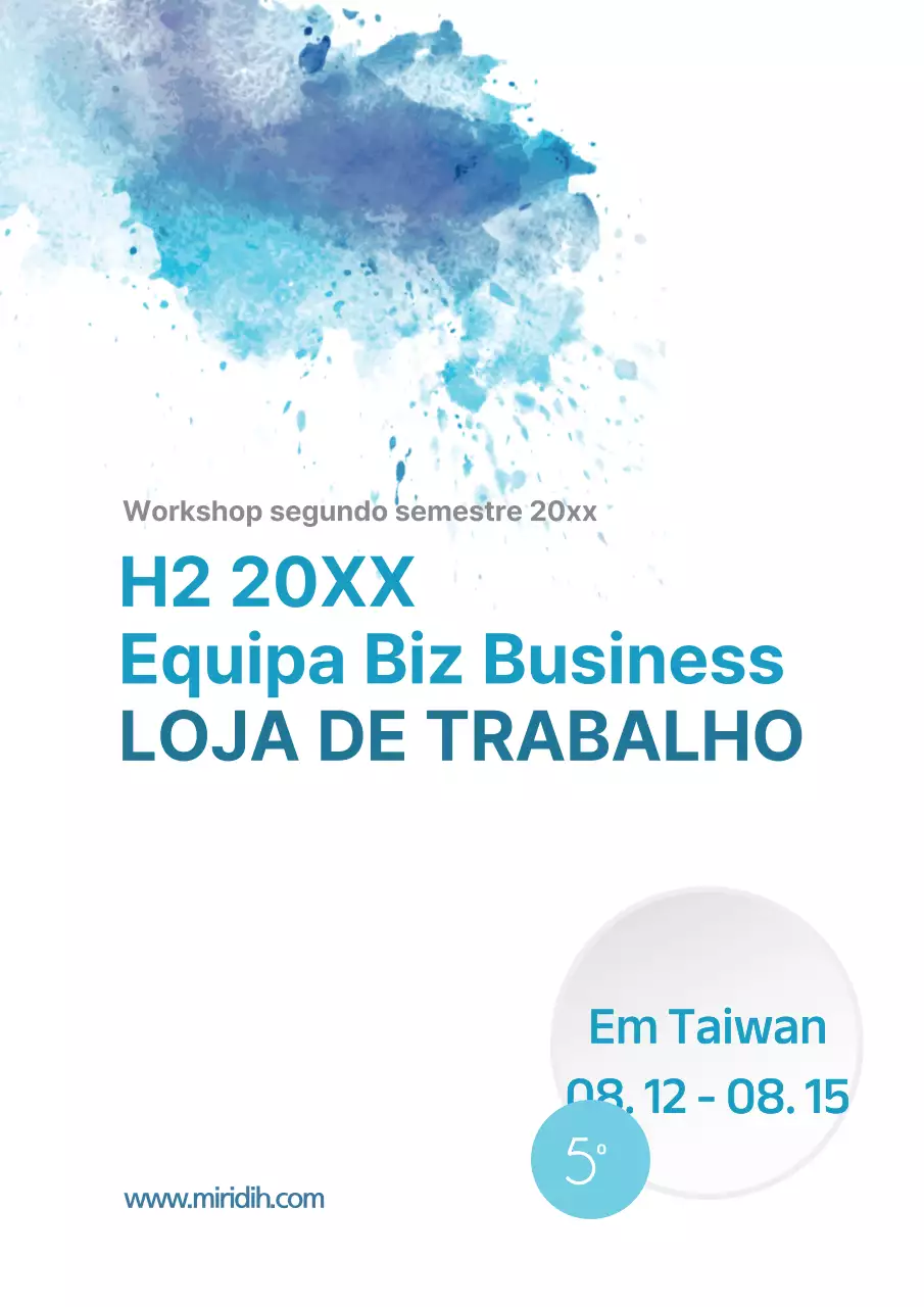 Bolsa de Jovens Executivos com efeito aguarela azul