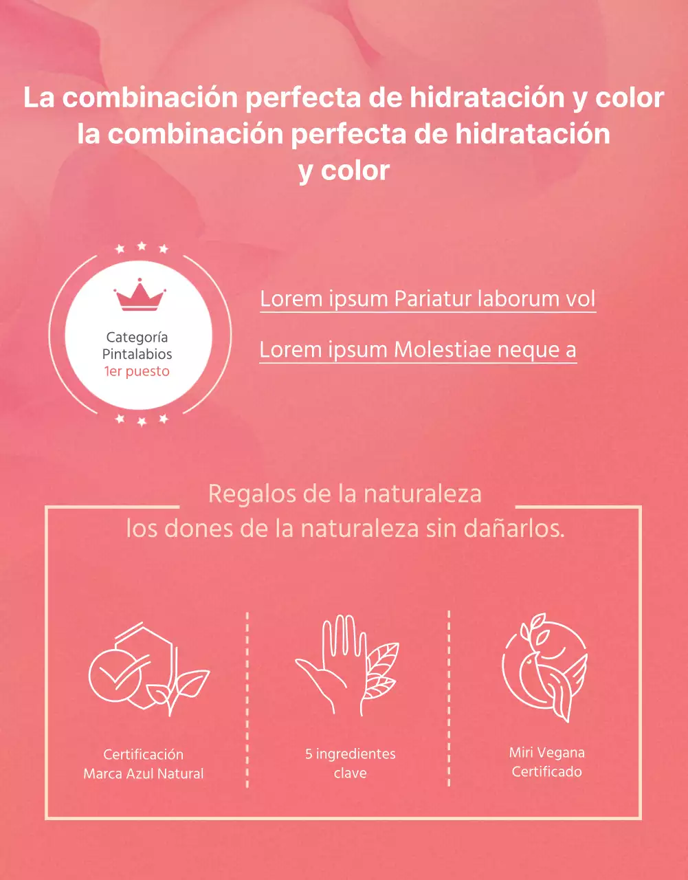 Presentamos una barra de labios fresca y brillante en rosa