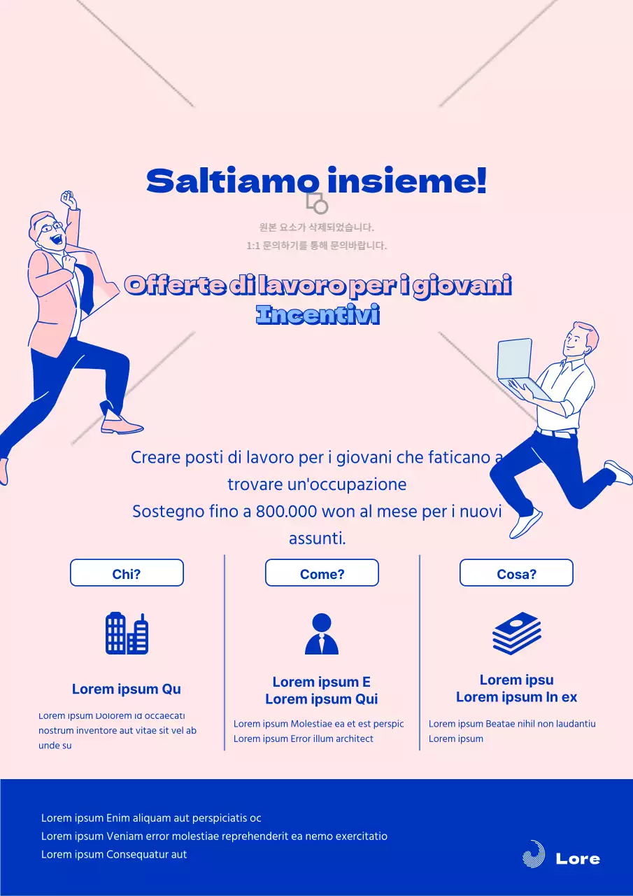 Guida alla richiesta di incentivi per l'occupazione giovanile blu e rosa