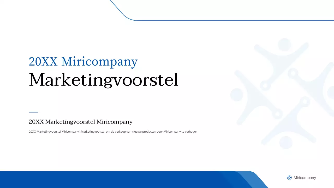 Een eenvoudige zakelijke presentatie in blauw- en grijstinten