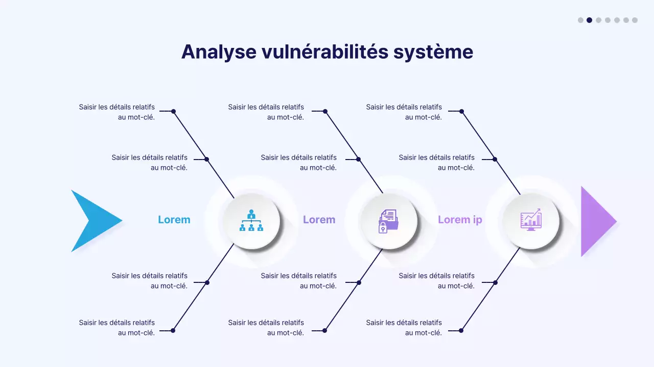 Icône en dégradé bleu et violet en forme d'arête de poisson