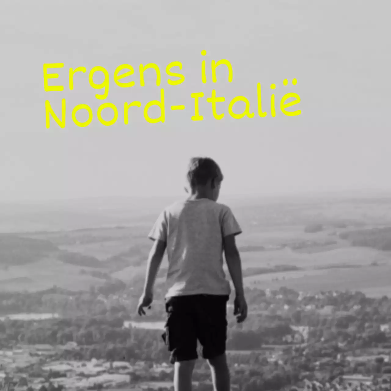 Sentimentele koopwaar met een gele en zwart-wit foto van de achterkant en het handschrift van je kind