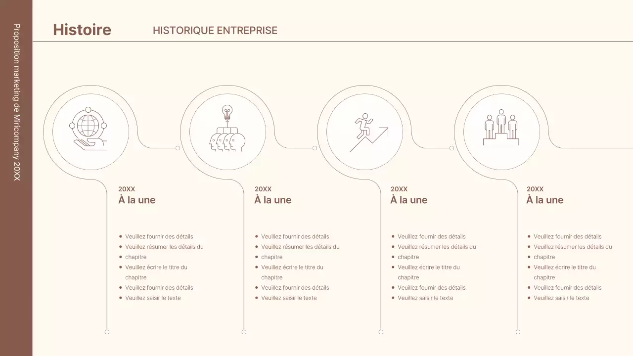 Un kit de concept d'entreprise avec des lignes minimalistes et simples en marron.