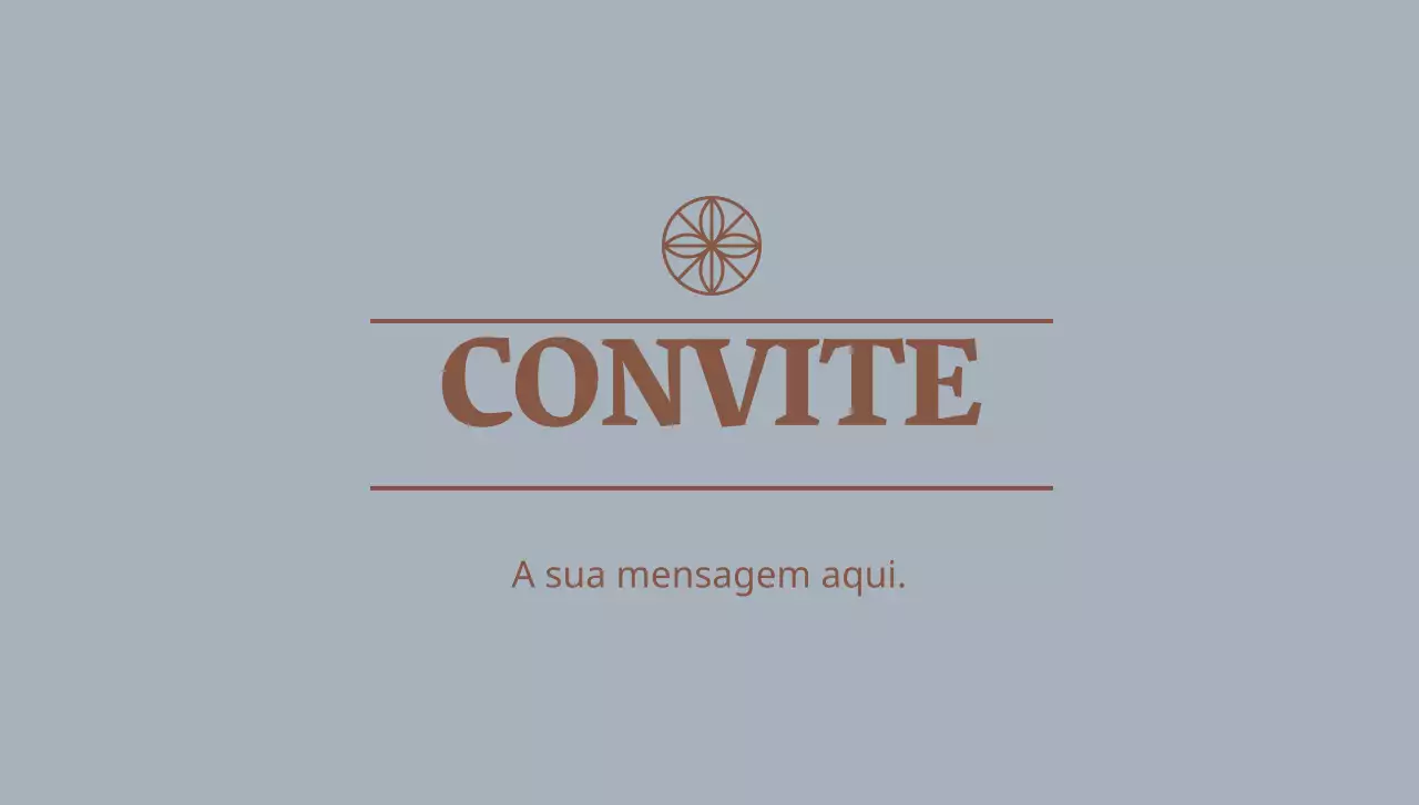 Envelope simples de convite postal com texto e logótipo floral ilustração de linha