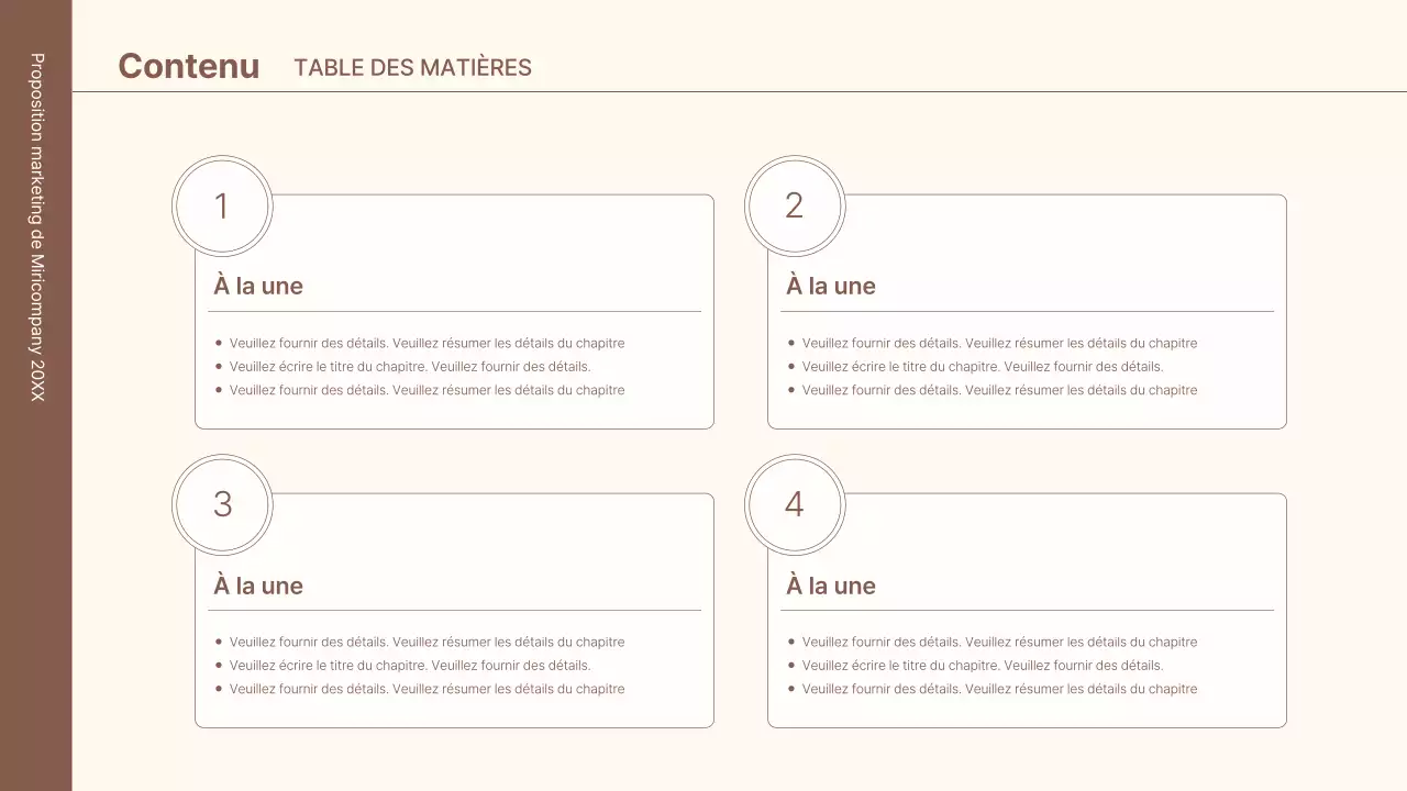 Un kit de concept d'entreprise avec des lignes minimalistes et simples en marron.