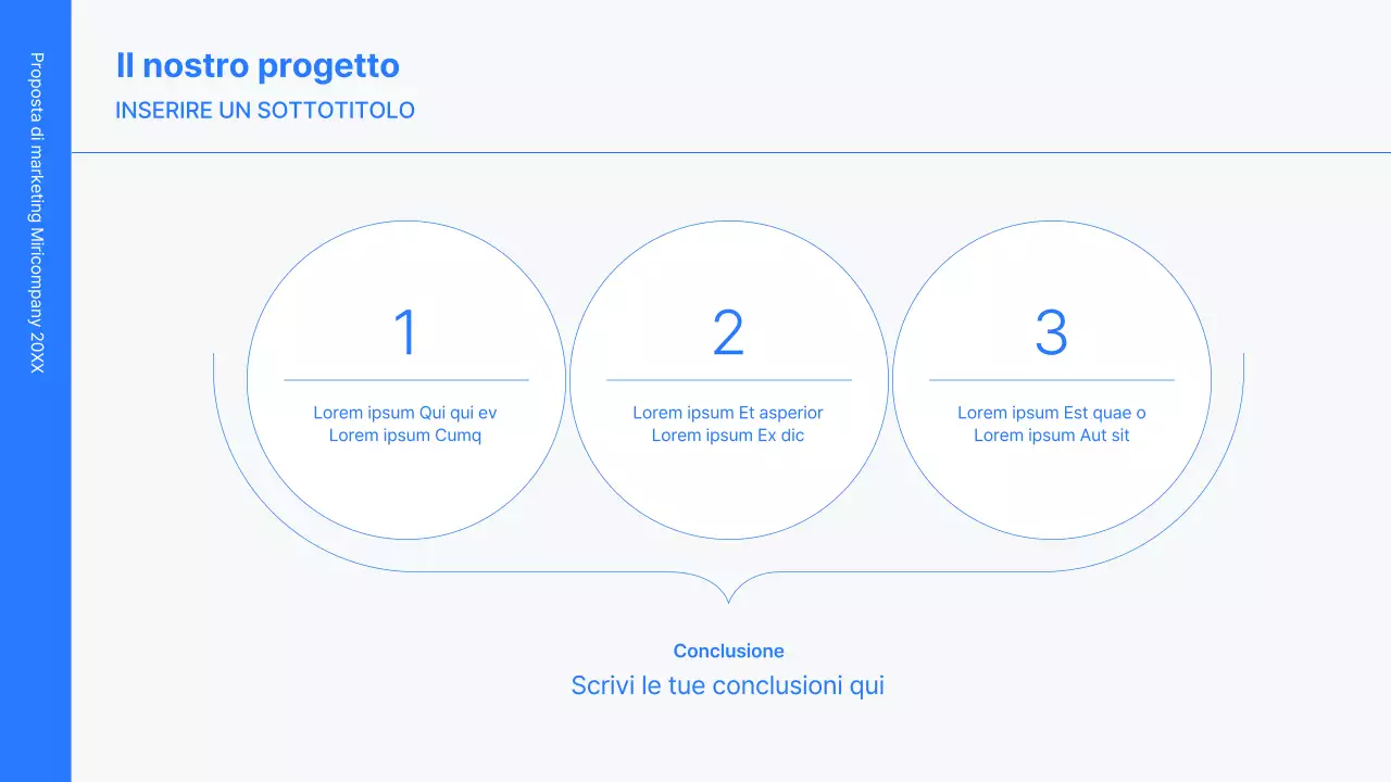 Kit di concetti aziendali con linee blu, minimaliste e semplici