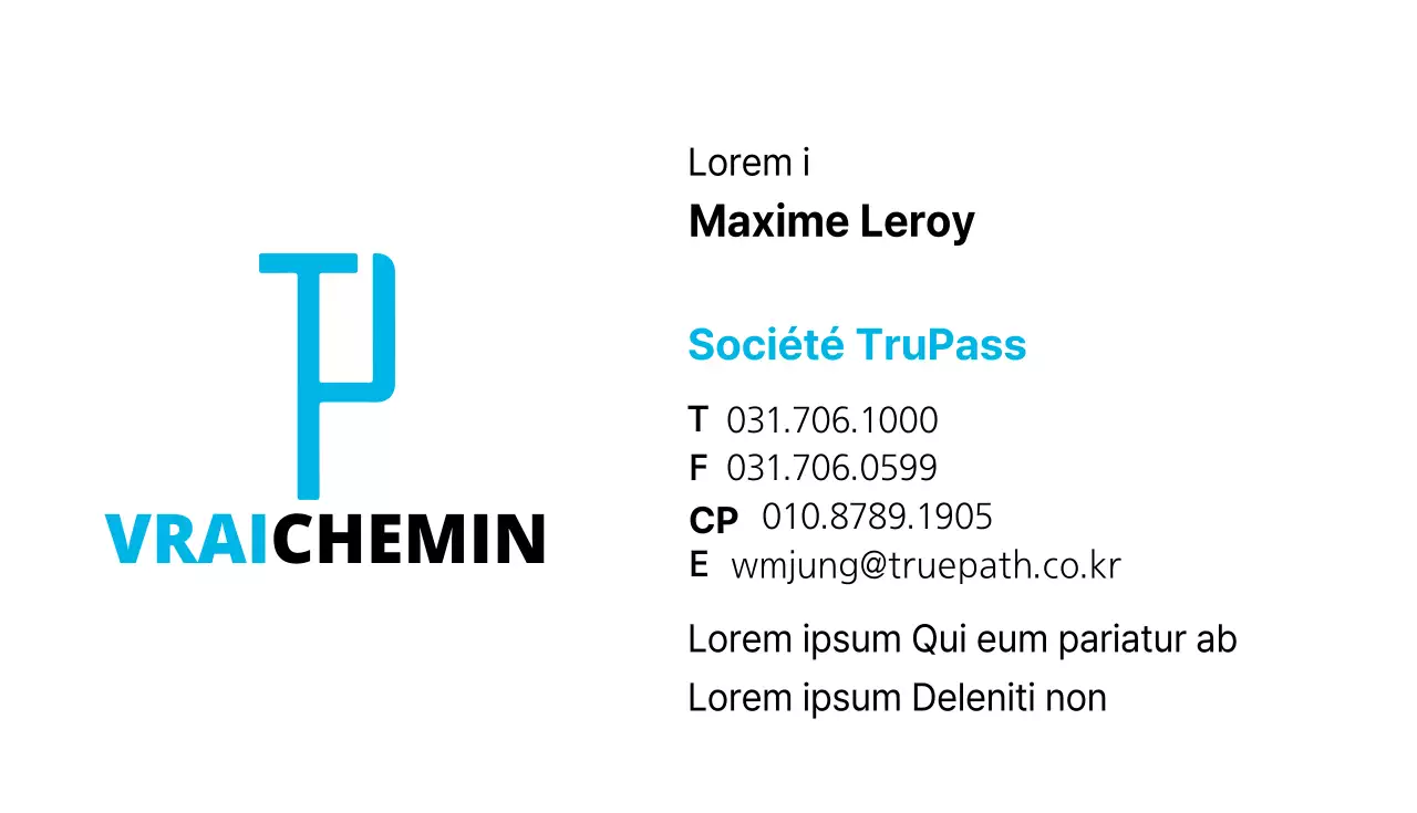 Cartes de visite d'entreprise