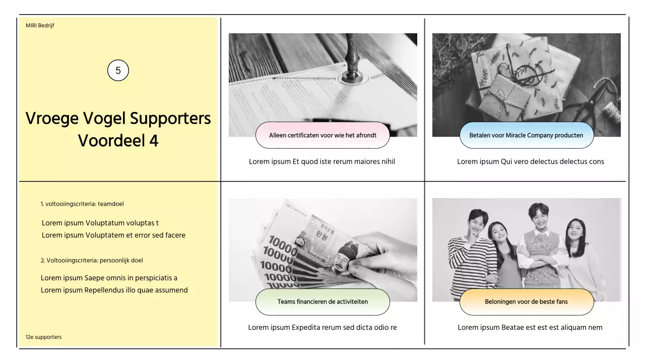 Lanceerceremonie voor supporters met pastelkleurige zonneframes