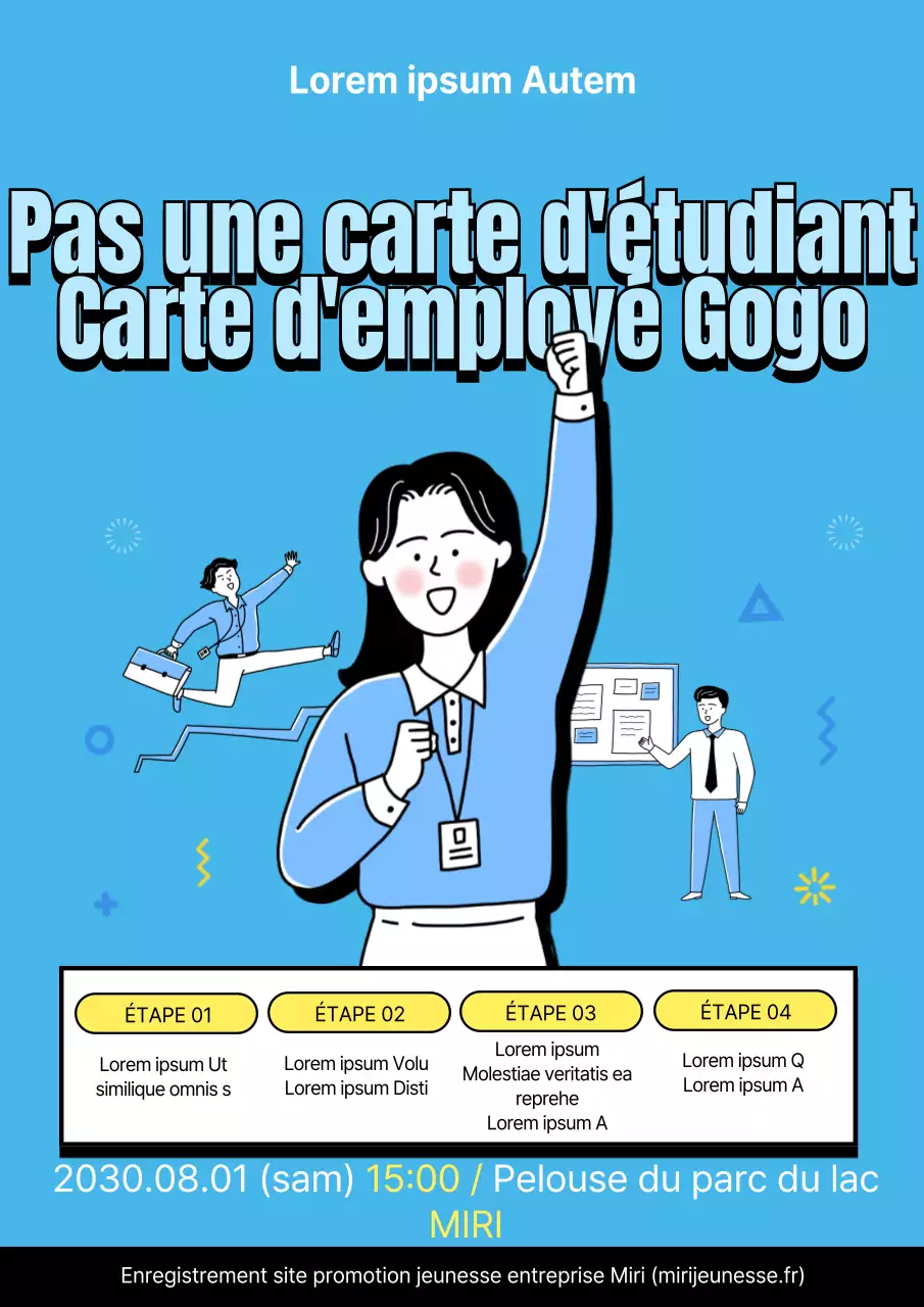 Promouvoir le programme d'expérience professionnelle d'une journée des jeunes bleus