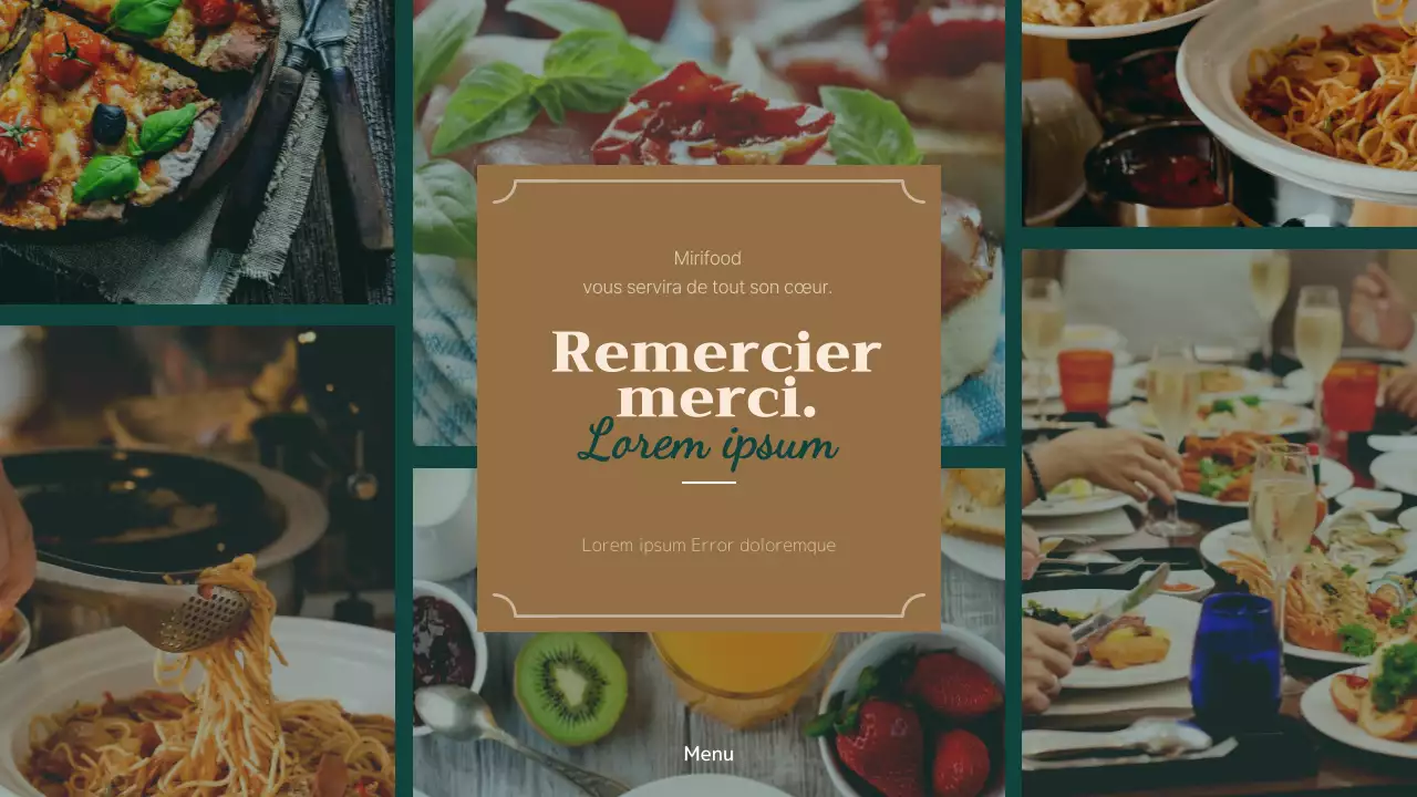 Présentation du service de restauration vert et brun