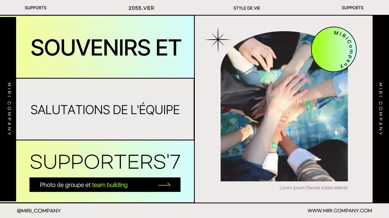 Présentation simple de Gradient pour le lancement de l'entreprise