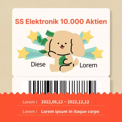 Niedliche Gutscheine auf sozialen Medien